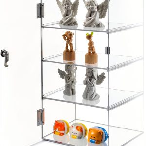 Barydat Clear Acrylic Countertop Display 4‑Tier 9.4×9.4×18.9 in-0