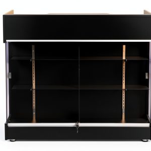 Generic 4ft Retail Display Counter Black Glass Showcase LTRC4B-SP-0