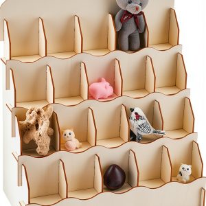 PH PandaHall Greeting Card Display Shelf Papayawhip 14x7.4x15.9in-0