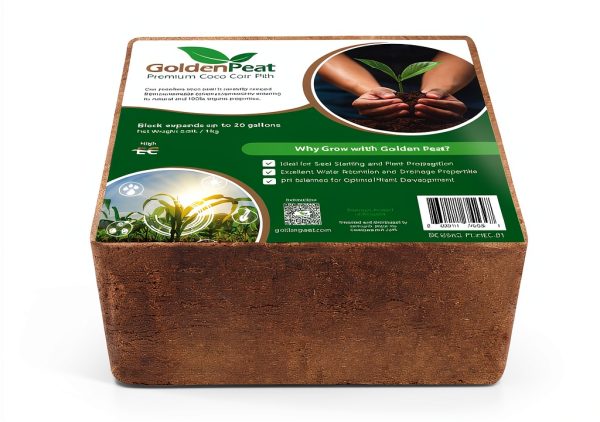 Organic coco pith block - Serendib Green Growing Media Low EC-0